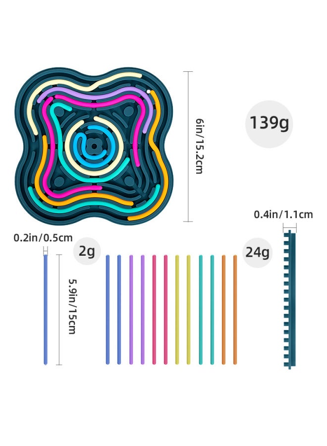 Sensory Activity Board Double-sided Silicone Children's Educational Toy Sensory Activity Double-sided Decompression Board-Color:Flowers - Image 1